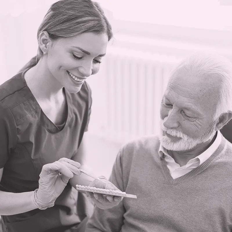 Dentist and patient